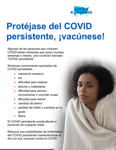 Protéjase del COVID persistente, ¡vacúnese!